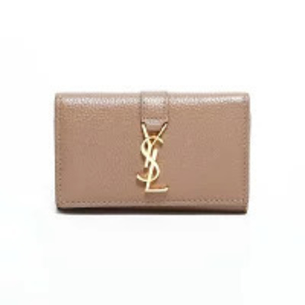 Saint Laurent Yves Leather Case Beige Cream